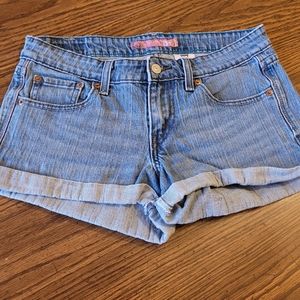 Levi's Too Super Low 524 Denim Shorts Size 7